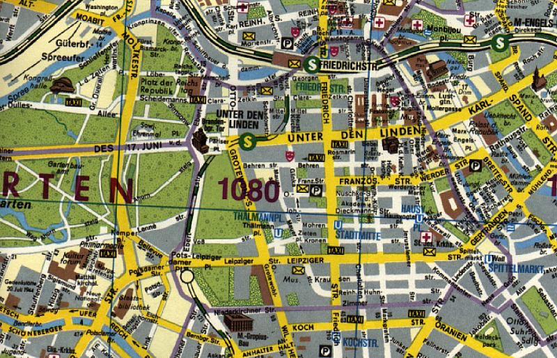 Modern Berlin streetmap